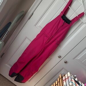Girls Pink snowbibs